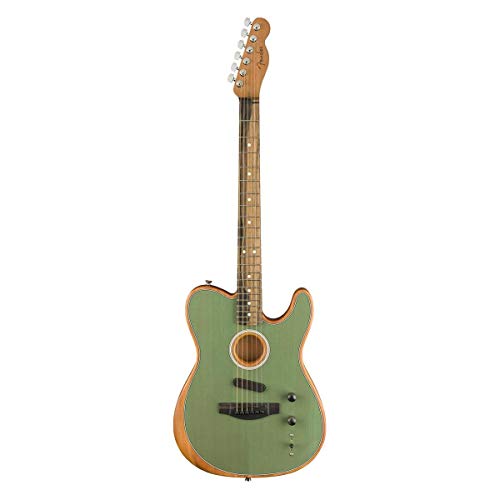 Fender Acoustasonic Telecaster Guitar, Surf Green, Ebony Fingerboard