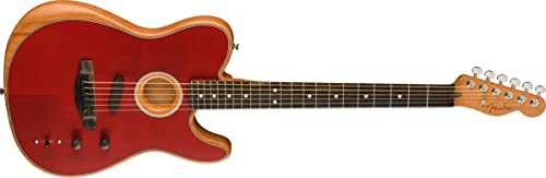 Fender Acoustasonic Telecaster Guitar - Crimson Red