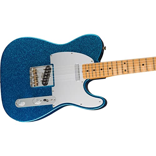 Fender J Mascis Telecaster Electric Guitar, Blue Sparkle