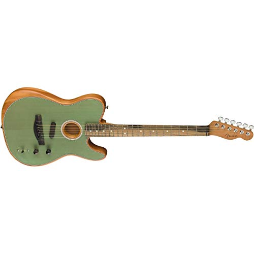 Fender Acoustasonic Telecaster Guitar, Surf Green, Ebony Fingerboard