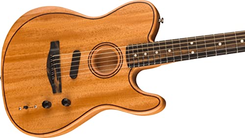 Fender Acoustasonic Telecaster Mahogany Acoustic Electric Guitar, Natural