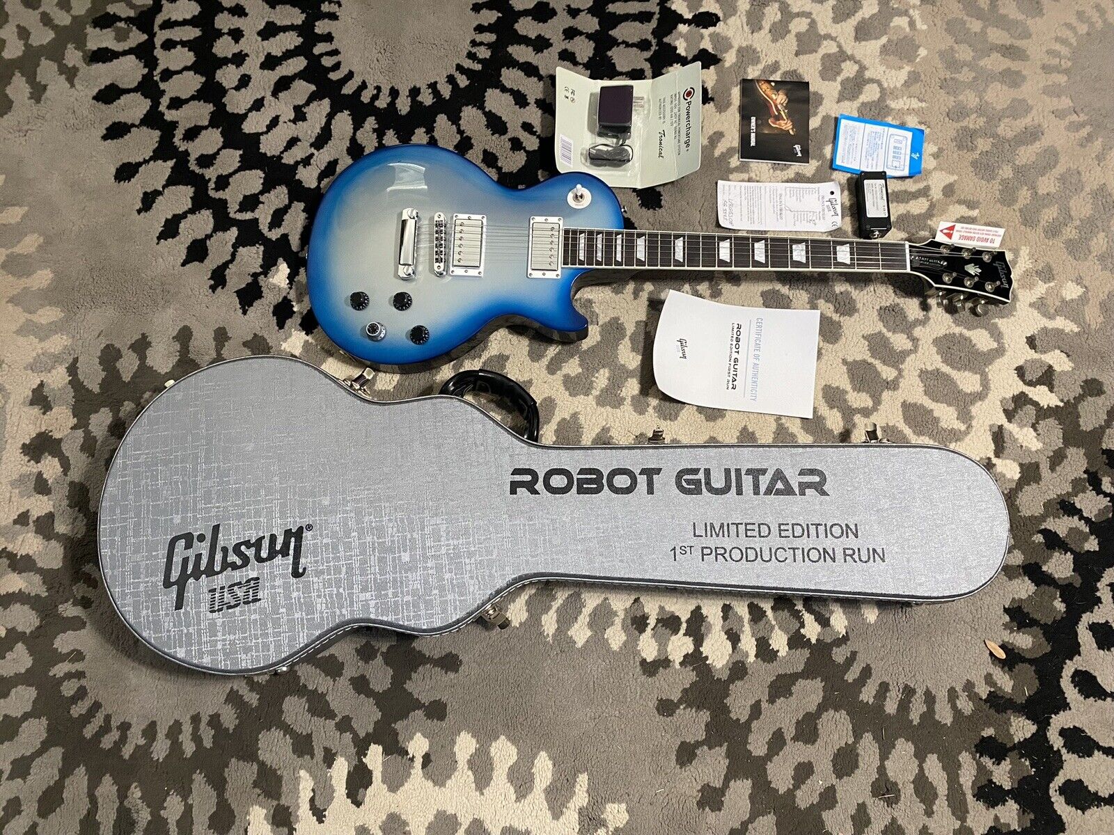 2007 Gibson Limited Edition Les Paul Robot Blue Silverburst