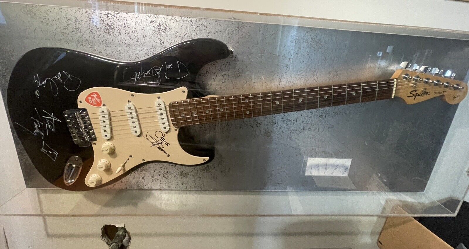 KISS Autographed Squier Strat Guitar with Case
