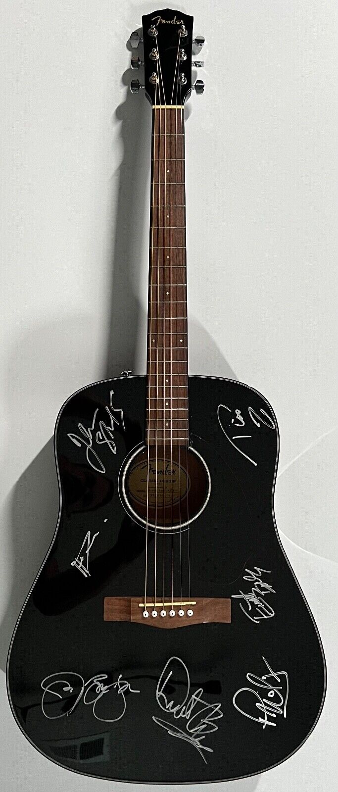 Bon Jovi Signed Acoustic Fender Guitar for Charity