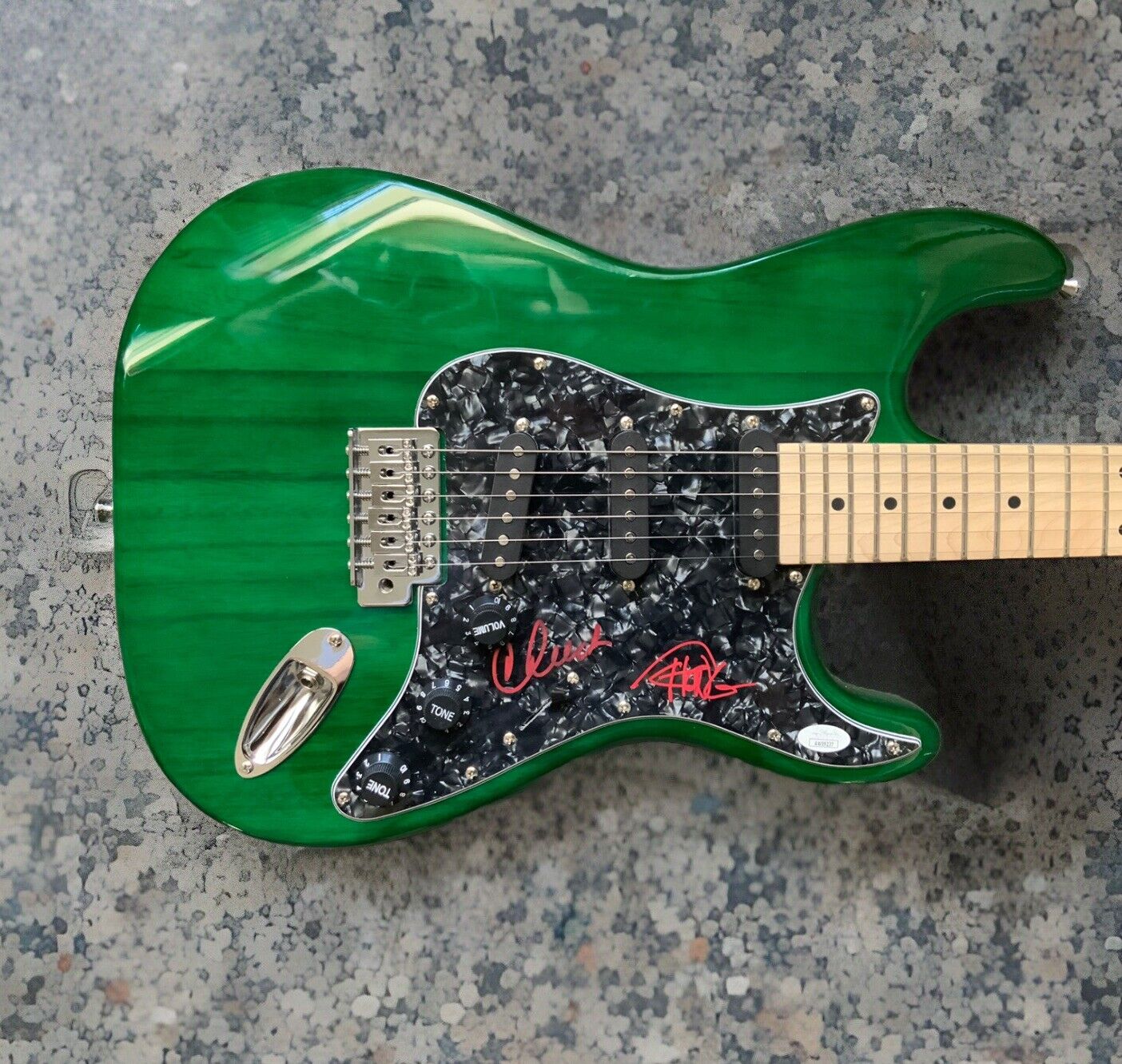 Authentic Cheech and Chong signed Electric Guitar, JSA COA