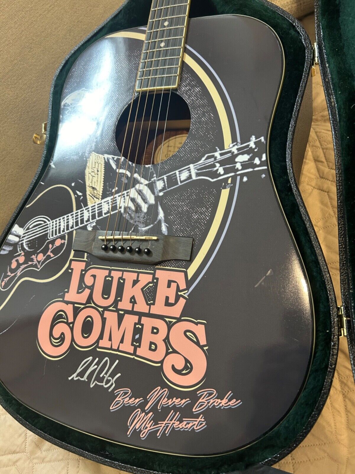 Luke Combs Autographed Epiphone Acoustic Guitar - Rare