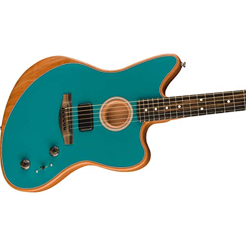 Fender Acoustasonic Jazzmaster Acoustic Electric Guitar, Ocean Turquoise