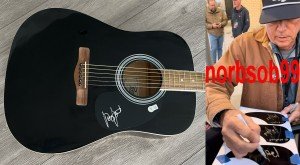41" Acoustic Guitar Signed by George Strait with COA
