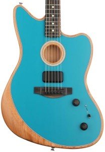 Fender Acoustasonic Jazzmaster Acoustic Electric Guitar, Ocean Turquoise