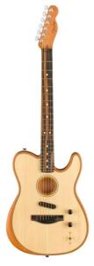 Fender Acoustasonic Telecaster Guitar, Natural, Ebony, Gig Bag
