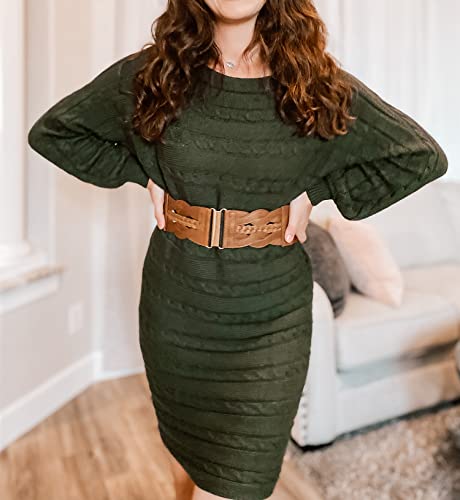 50s Vintage Brown Wide Waist Belt for Dress