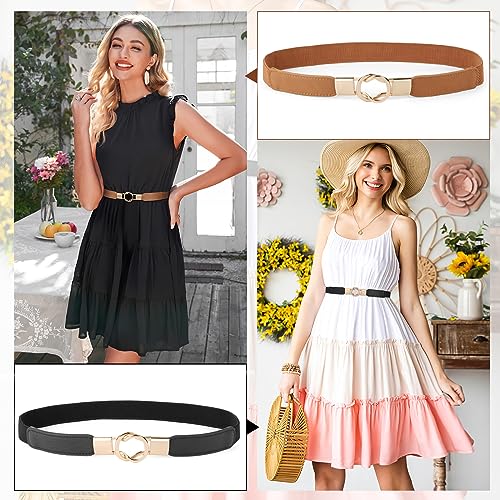 Women's Retro Stretch Waist Belt Set - 4 Colors