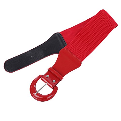 Retro Patchwork Apparel Belts for Dresses - Red