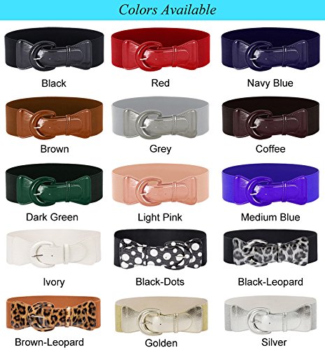 Retro Patchwork Apparel Belts for Dresses - Red