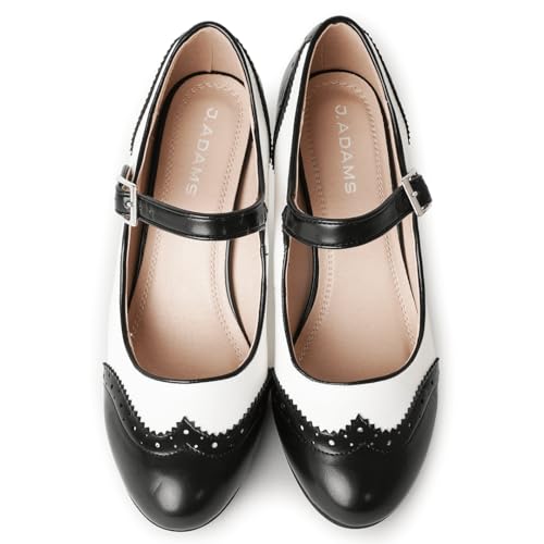 Retro Mary Jane Oxford Pumps - Cute Heels