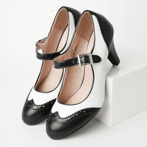 Retro Mary Jane Oxford Pumps - Cute Heels