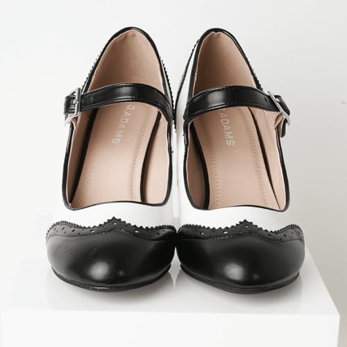 Retro Mary Jane Oxford Pumps - Cute Heels