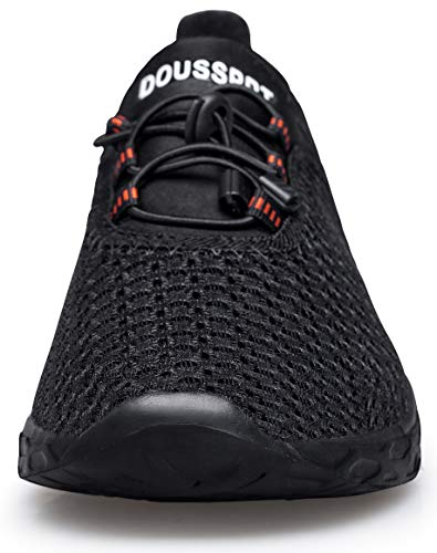 DOUSSPRT Men's Quick Dry Aqua Shoes - All Black