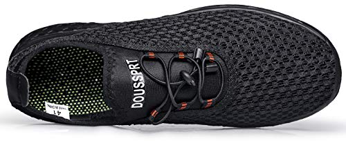 DOUSSPRT Men's Quick Dry Aqua Shoes - All Black