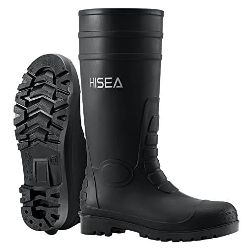 HISEA Men's Steel Toe Waterproof Work Boots