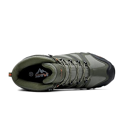 NORTIV 8 Men's Waterproof Hiking Boots - Army Green
