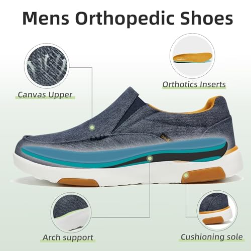 Men's Orthopedic Boat Shoes for Plantar Fasciitis