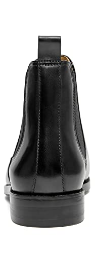 Men's Black Leather Lace-up Chelsea Chukka Boots