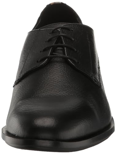 Black Leather Derby Oxford Shoes by BOSS, Size 9