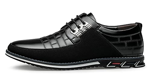 Premium Leather Men's Oxford Dress Shoes for Office
