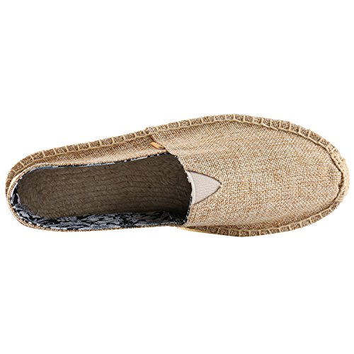 Kentti Men's Beige Slip-On Loafers, Size 7-7.5