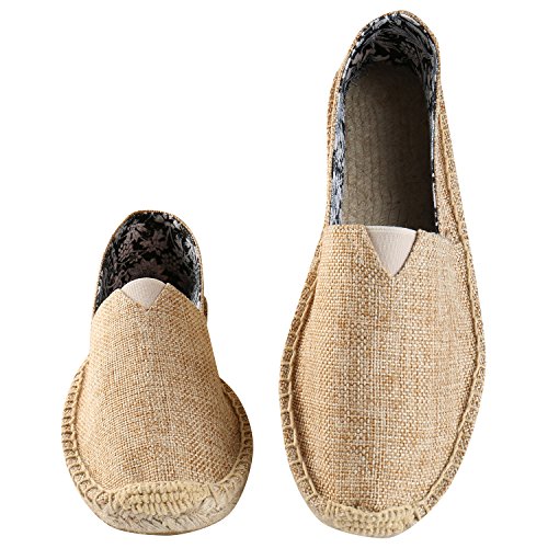 Kentti Men's Beige Slip-On Loafers, Size 7-7.5