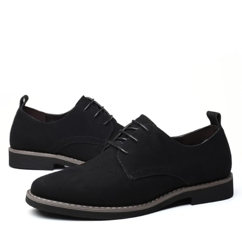 Black Suede Derby Oxfords Men's Dress Shoes Size 10