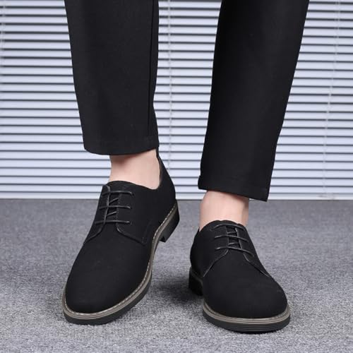 Black Suede Derby Oxfords Men's Dress Shoes Size 10