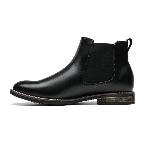 Bruno Marc Men's Black Chelsea Ankle Boots