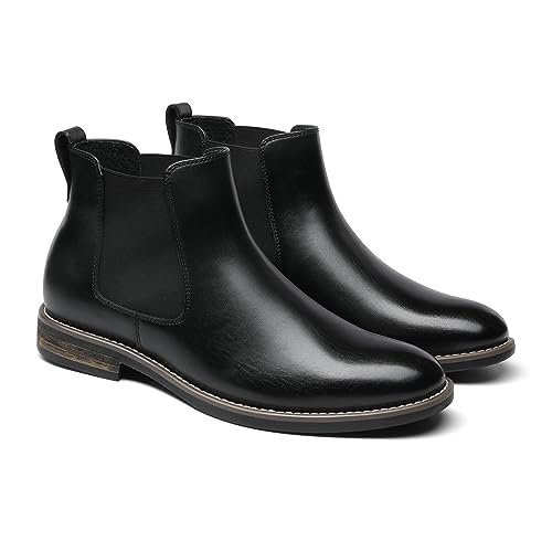 Bruno Marc Men's Black Chelsea Ankle Boots