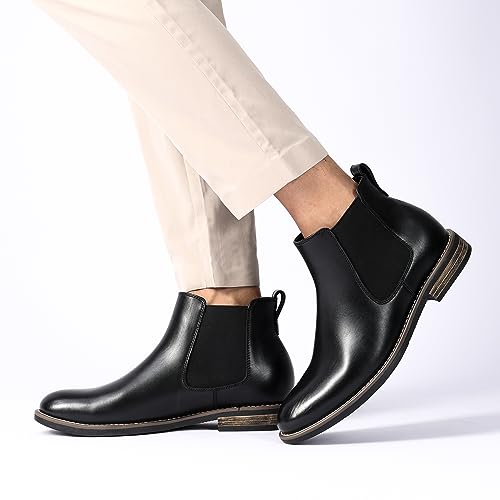 Bruno Marc Men's Black Chelsea Ankle Boots