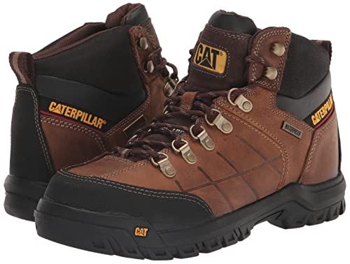 Cat Footwear Men's Waterproof Steel Toe Work Boot, Brown