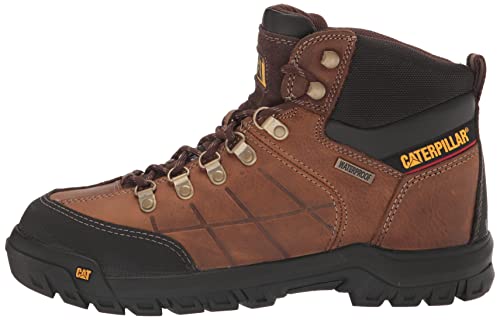 Cat Footwear Men's Waterproof Steel Toe Work Boot, Brown