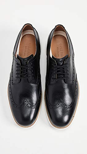Cole Haan Men's Black Leather Wingtip Oxfords, Size 10.5