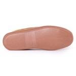 Minnetonka Men's Hardsole Pile Lined Slipper, Brown, Size 10