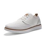 White Bruno Marc Men's Lightweight Oxfords Sneakers, Size 11