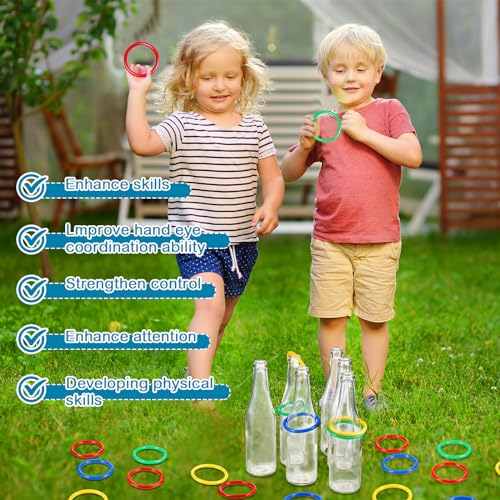 72 Pcs Ring Toss Game: Outdoor Carnival Fun