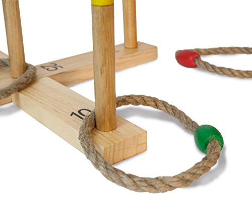 Premium Ring Toss Game Set with Wood Case