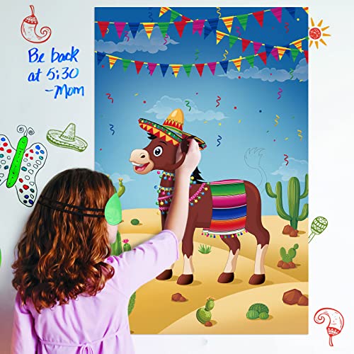 Mexican Donkey Pin the Tail Party Game Kit