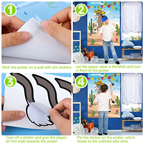 Donkey Party Game: Pin the Tail Fiesta Fun
