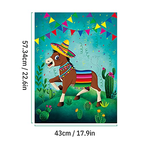 Donkey Party Game Poster with Tail and Masks