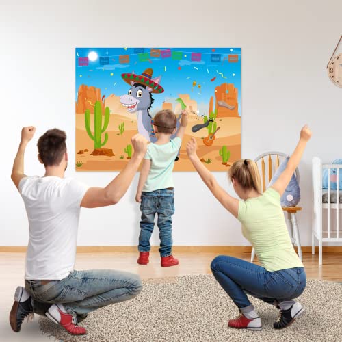 Mexican Fiesta Pin The Tail on Donkey Game