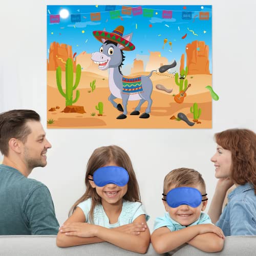 Mexican Fiesta Pin The Tail on Donkey Game
