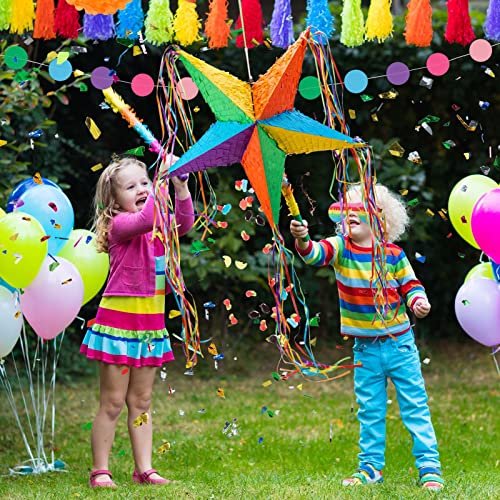 Auihiay Rainbow Star Piñata for Festive Party Decor