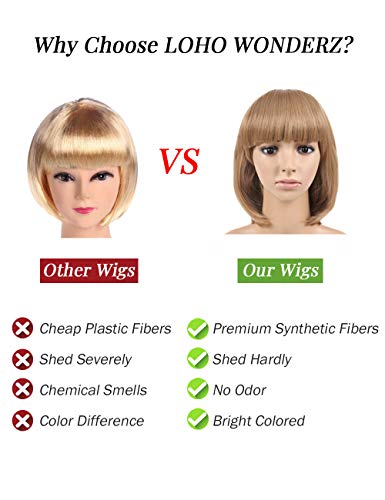 Colorful Bob Hair Wigs for Women and Girls